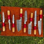 Chef Knife Set 134 Damascus Japanese 67 layers VG 10 8 Piece - Image 2