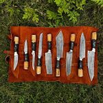 Chef Knife Set 128 Damascus Japanese 67 layers VG10 9 Piece - Image 2