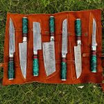 Chef Knife Set 133 Damascus Japanese 67 layers VG 10 7 Piece - Image 2